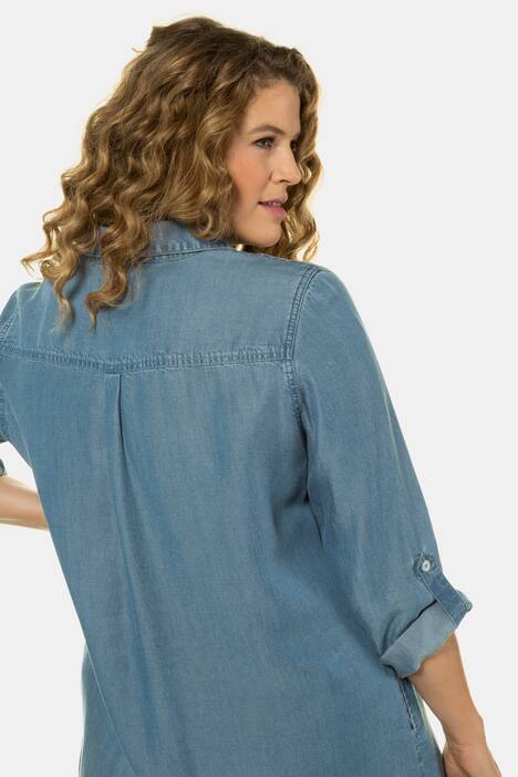 Longbluse, Lyocell, Krempelriegel