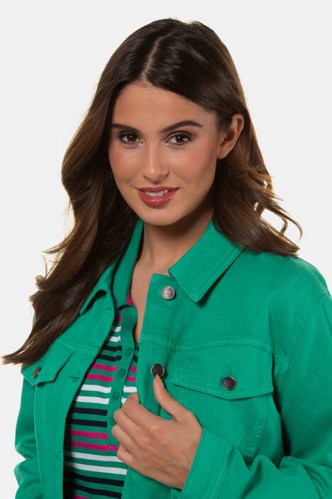 Colored Stretch Denim Jacket