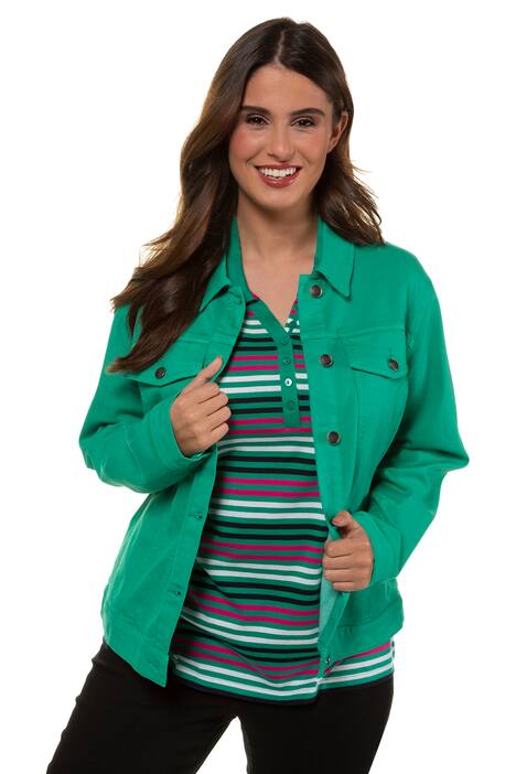 Colored Stretch Denim Jacket