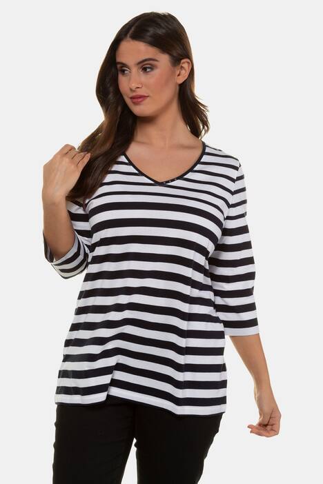 Ringelshirt, Pima Cotton, Classic, V-Ausschnitt