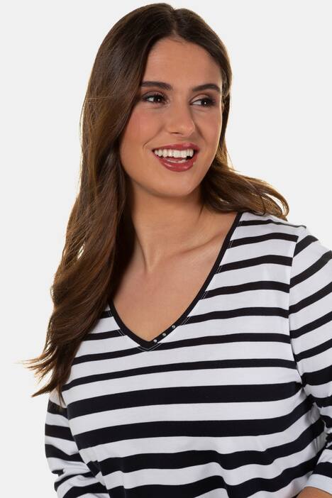 Ringelshirt, Pima Cotton, Classic, V-Ausschnitt