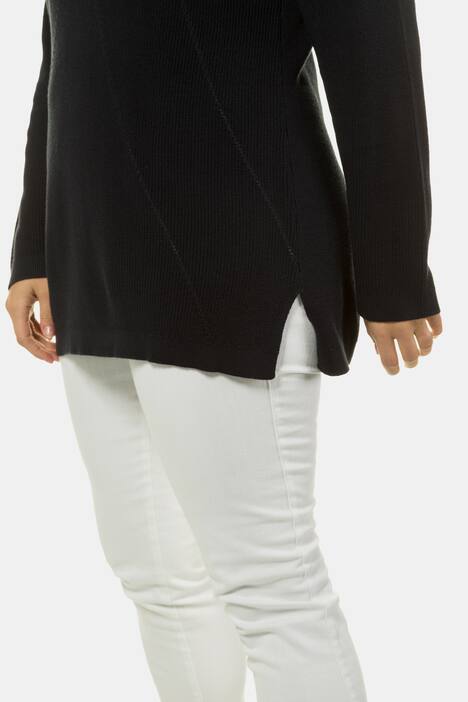 Pullover, Ajourmuster, Regular, V-Ausschnitt