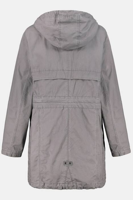 Parka, 2-Wege-Reißverschluss, längere Form, Kapuze