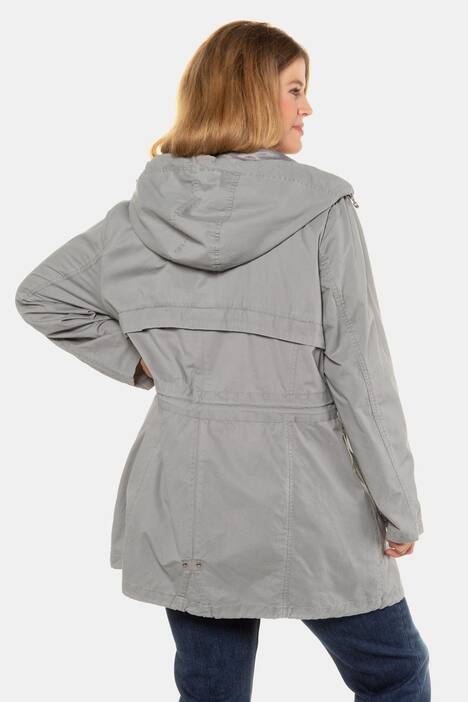 Parka, 2-Wege-Reißverschluss, längere Form, Kapuze