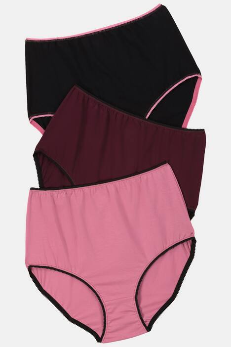 Slips, set van 3, opzij hoger gesneden