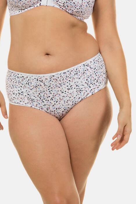 Slips, 5+1 gratis, Punkte / weiß / rosa / blau