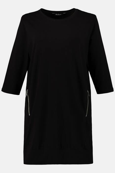 Jerseykleid, elastischer Saum, 3/4-Arm