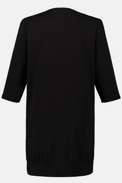 Jerseykleid, elastischer Saum, 3/4-Arm
