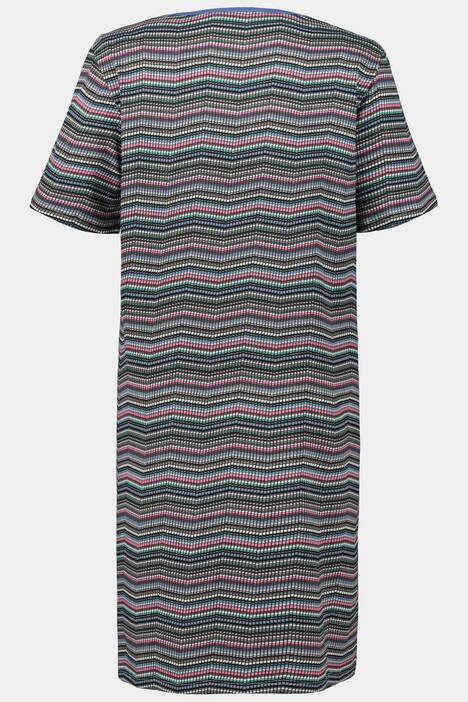 2 Pack of Cotton Knit Sleep Tees - Zig Zag, Solid