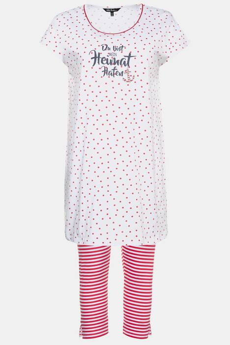 Pyjama, Motiv Heimathafen, Oversized, bis Gr. 66/68