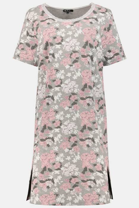 Bigshirts, 2er-Pack, Blütenmuster/Rosa, Spitzendetails