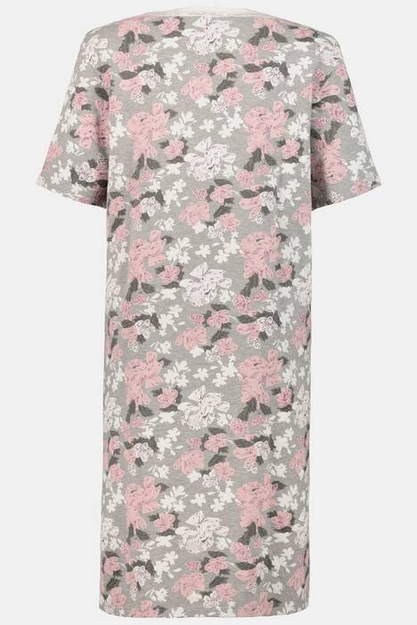 Bigshirts, 2er-Pack, Blütenmuster/Rosa, Spitzendetails