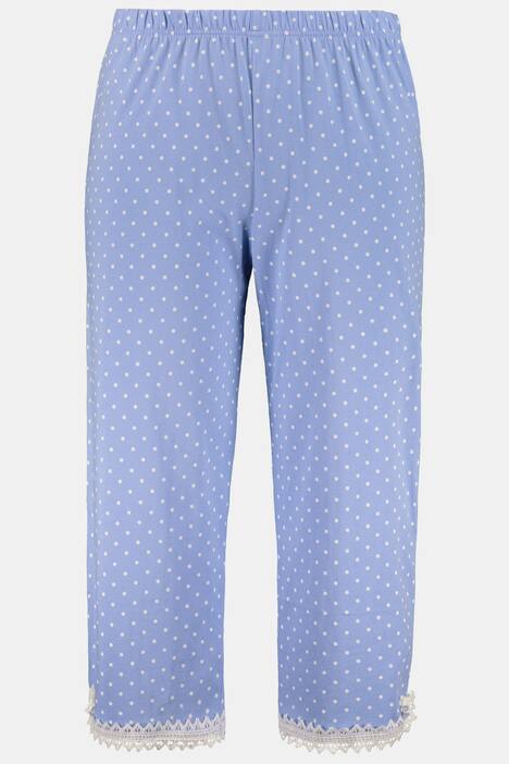 Pyjama, Wiesenblumen-Motiv, Spitzensaum, bis Gr. 66/68