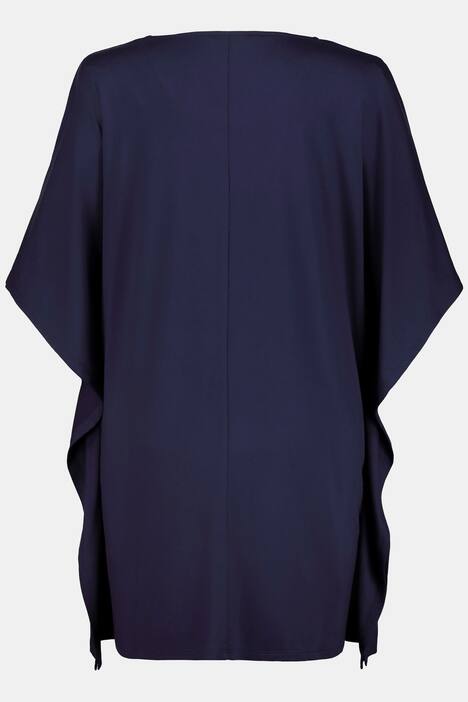 Tunikakleid, Blütenmotiv, Kaftanform, Stickerei