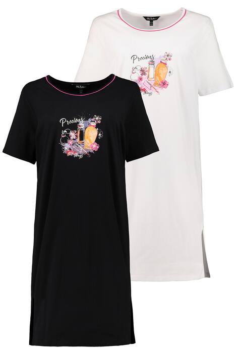 Bigshirts, 2er-Pack, Parfum-Motiv, bis Gr. 66/68