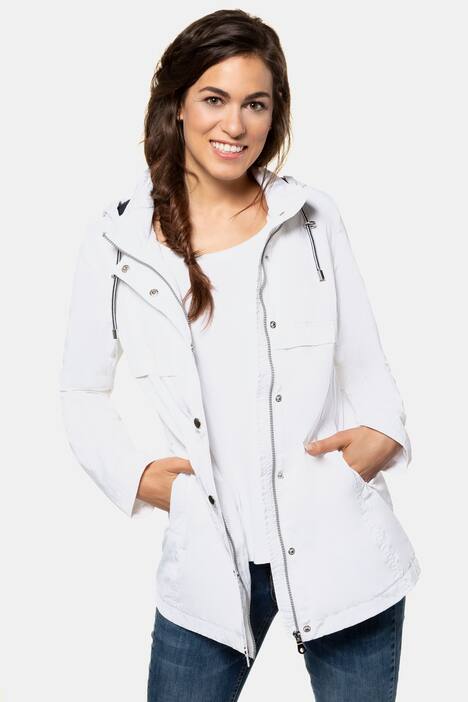 Jacke, Kapuze, Zipptaschen, Langarm