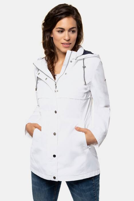 Jacke, Kapuze, Zipptaschen, Langarm