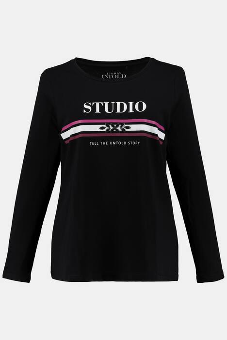 T-Shirt, Logo, Streifen/Dekorsteine, Halbarm