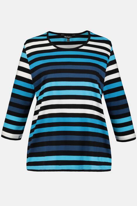 Ringelshirt, Rundhalsausschnitt, Regular, 3/4-Arm