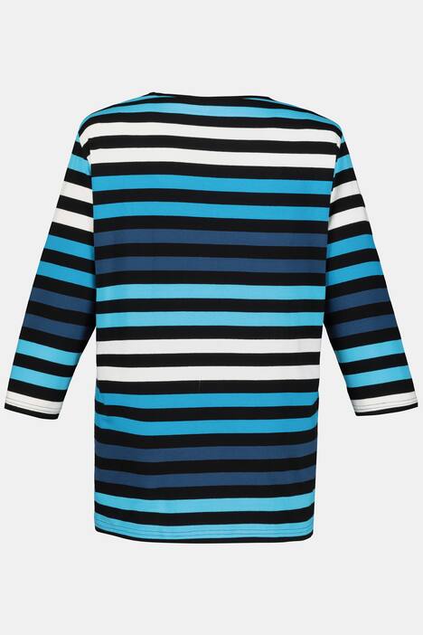 Ringelshirt, Rundhalsausschnitt, Regular, 3/4-Arm