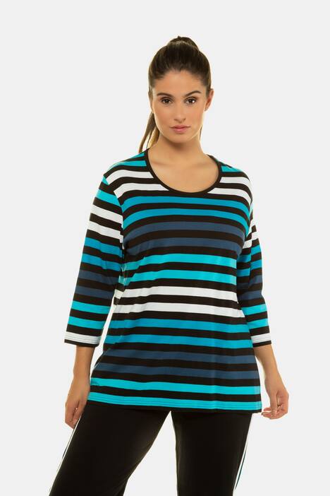 Ringelshirt, Rundhalsausschnitt, Regular, 3/4-Arm
