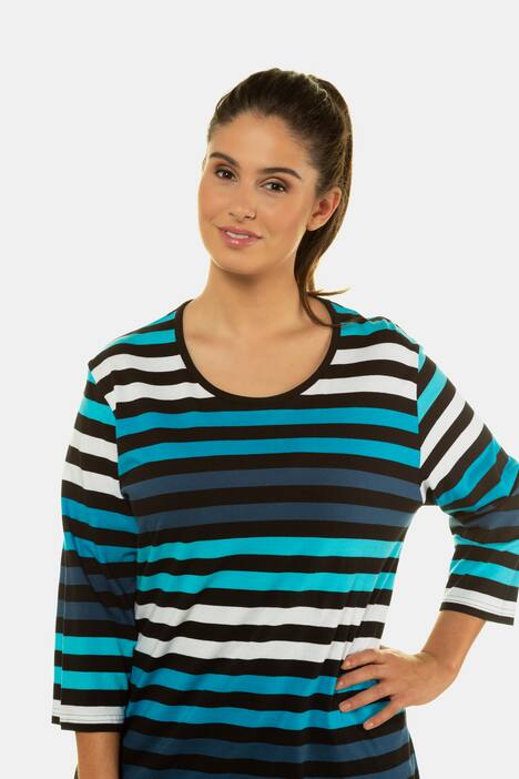 Ringelshirt, Rundhalsausschnitt, Regular, 3/4-Arm