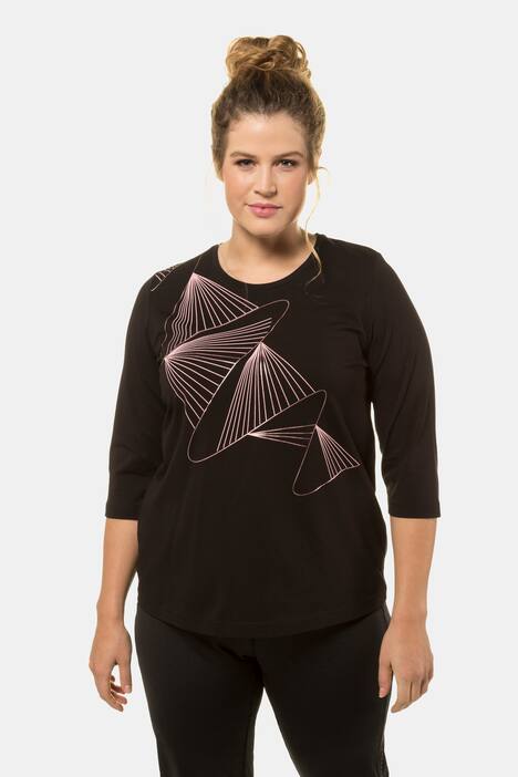 Shirt, grafisches Metallic-Motiv, Classic, 3/4-Arm