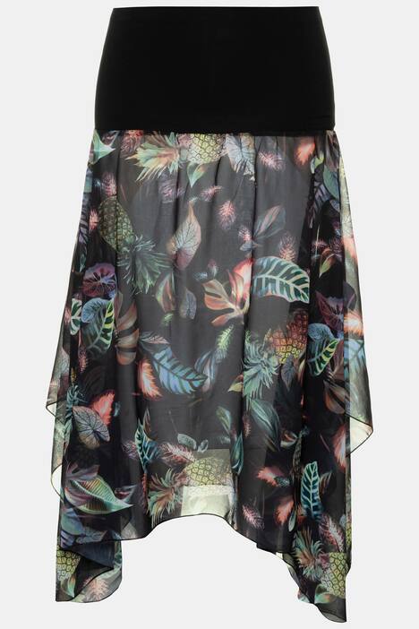 2-in-1-Kleid, auch als Rock tragbar, Ananasmuster