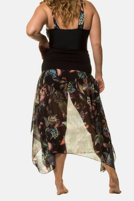 2-in-1-Kleid, auch als Rock tragbar, Ananasmuster