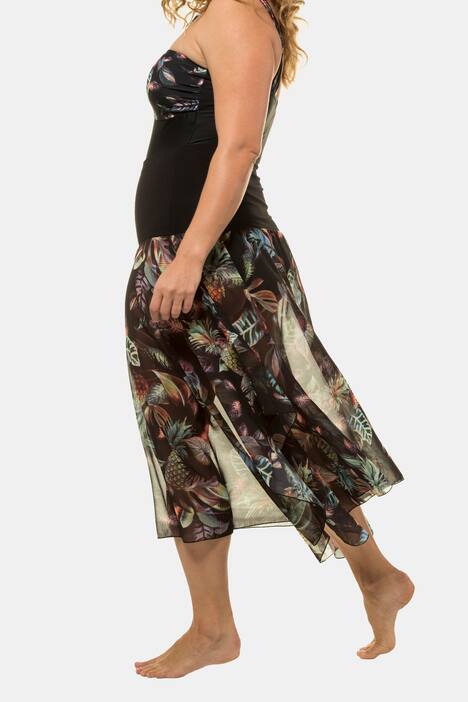 2-in-1-Kleid, auch als Rock tragbar, Ananasmuster