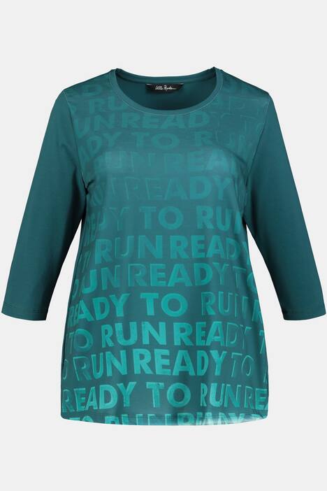 Shirt, Schriftmuster, Classic, 3/4-Arm