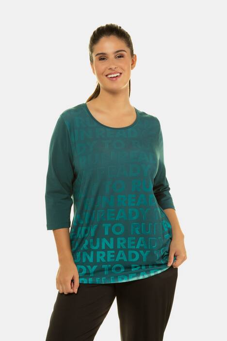 Shirt, Schriftmuster, Classic, 3/4-Arm