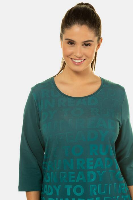 Shirt, Schriftmuster, Classic, 3/4-Arm