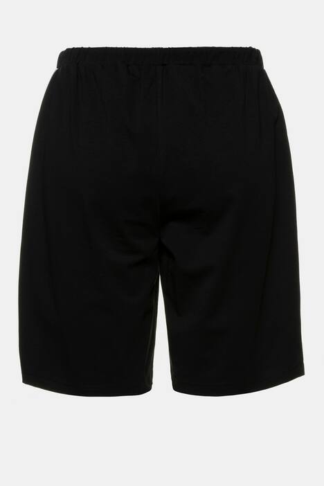 Metallic Pineapple Print Side Stripe Stretch Shorts