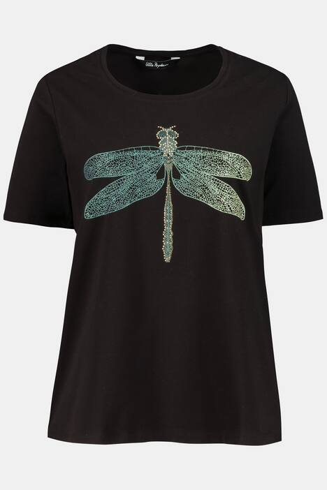 T-Shirt, Libellenmotiv, Classic, Strass
