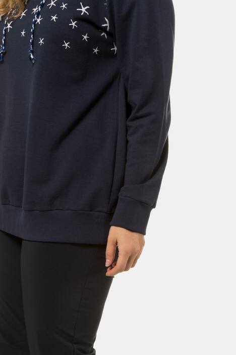 Sweatshirt, Seesterne, Ziersteine, Kapuze