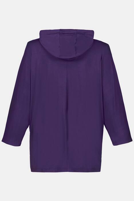 Yoga-Sweatshirt, Fledermausärmel, Kapuze, Satinband