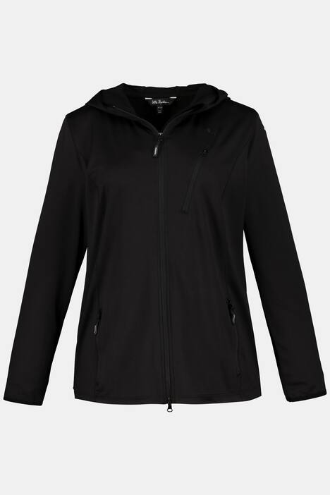 Jacke, Powerstretch, Kapuze, elastische Armabschlüsse