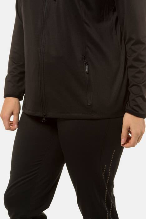 Jacke, Powerstretch, Kapuze, elastische Armabschlüsse