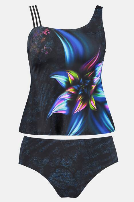 Tankini, Blütenmotiv, Softcups, 3er-Träger