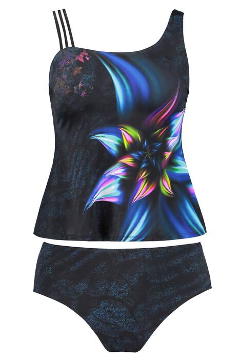 Star Lily Triple Strap Front Lined Tankini Set