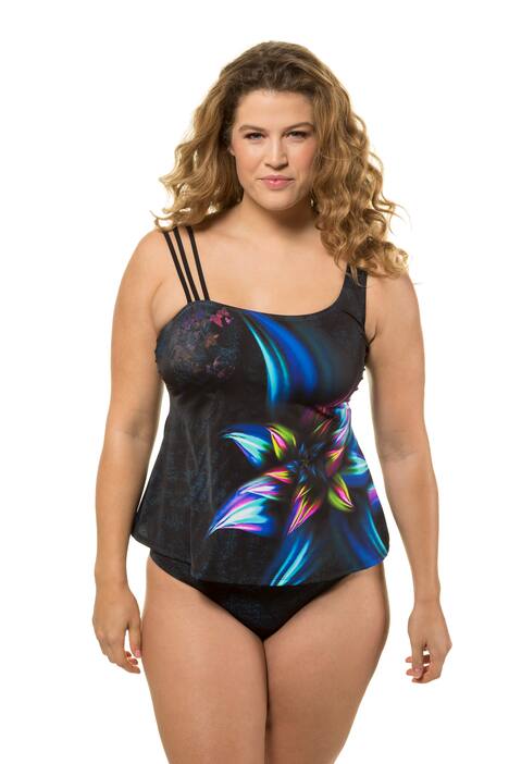 Star Lily Triple Strap Front Lined Tankini Set