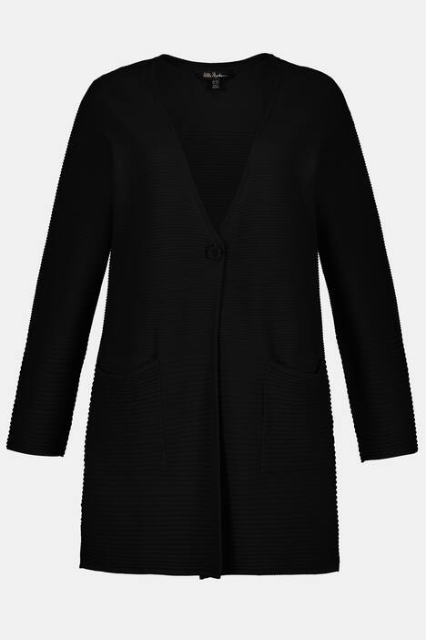 Langer Cardigan mit Fronttaschen