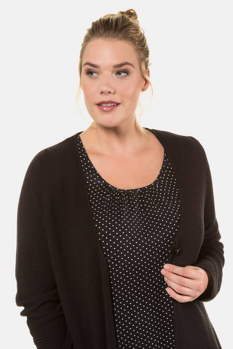 Langer Cardigan mit Fronttaschen