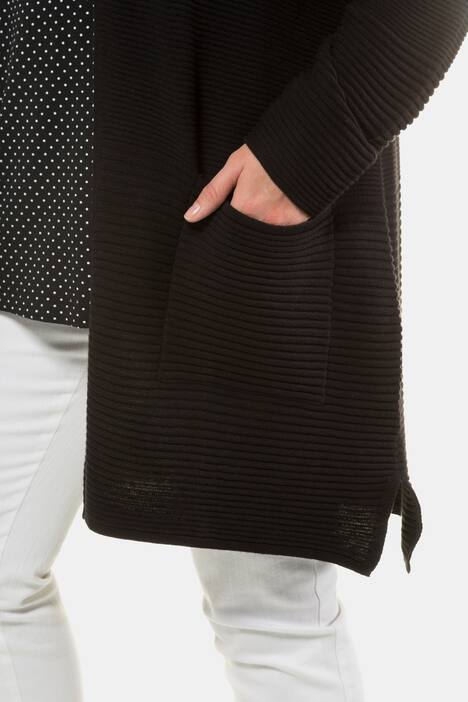 Langer Cardigan mit Fronttaschen