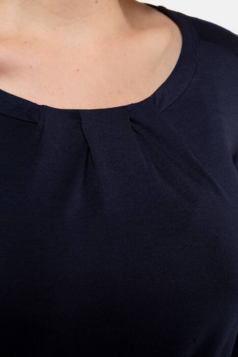 Shirt, Zierfalten, elastischer Saum, Langarm