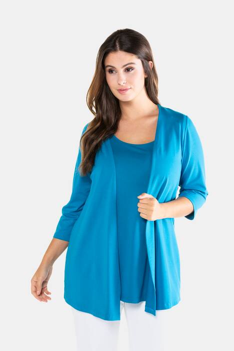 Shirtjacke, Jersey, 3/4-Ärmel, selection
