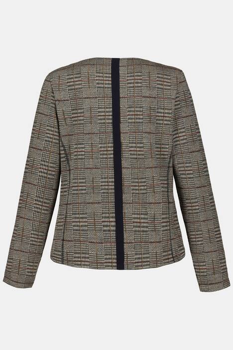 Blazer, Karo, Hahnentrittmuster, Zierband