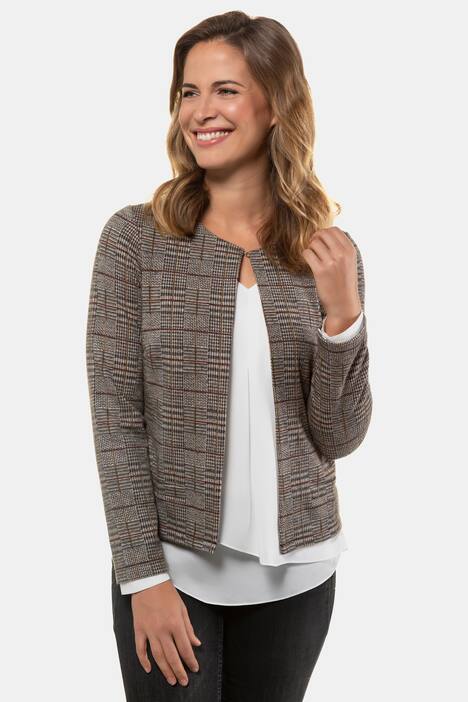 Blazer, Karo, Hahnentrittmuster, Zierband