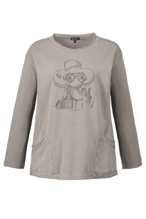 Printed Long Sleeve Sweater